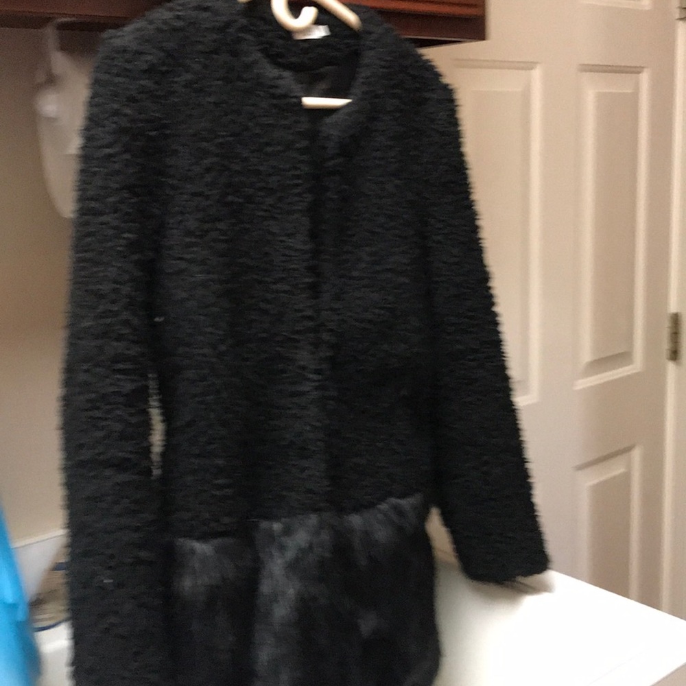 fleece faux fur jacket